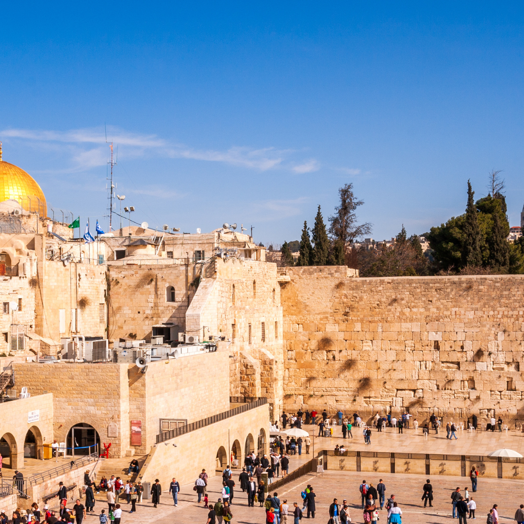 Jerusalem — a view of the Kotel (the wailing wall).